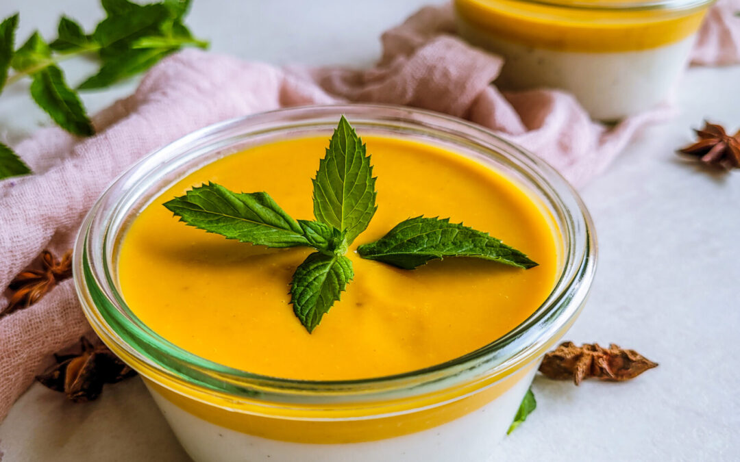 Panna Cotta s flambovanými meruňkami
